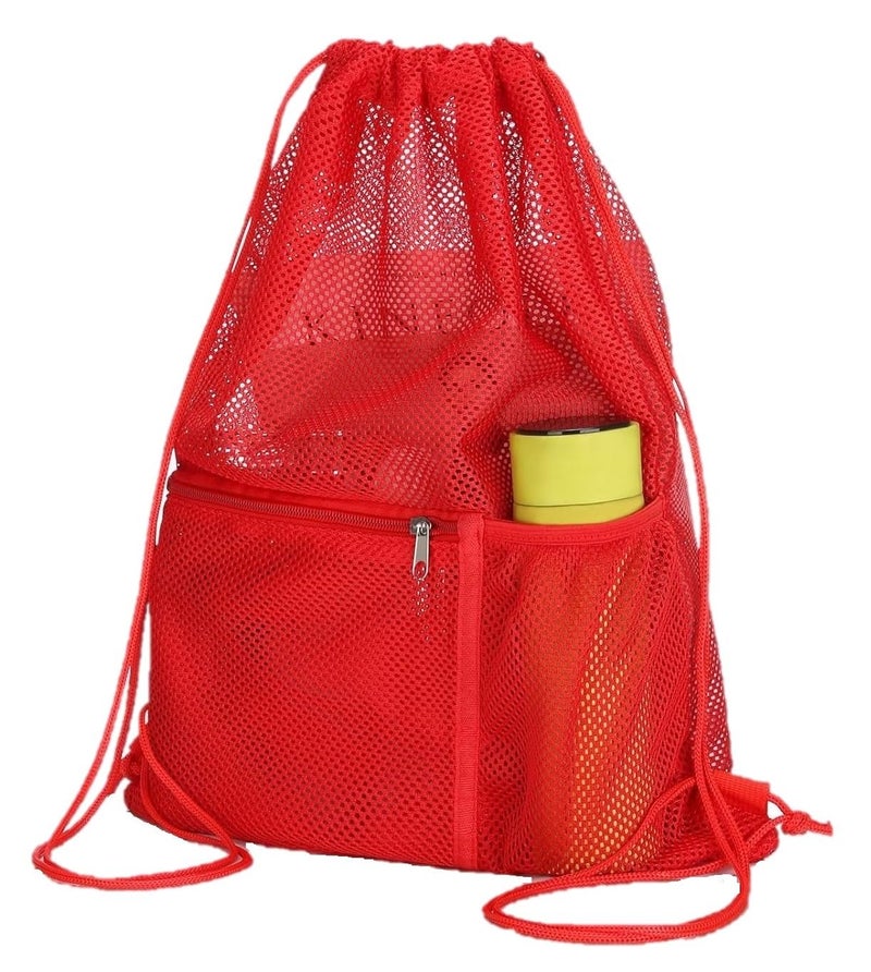 ALASKA ® Air Mesh Drawstring Backpack Bag, Multifunction Mesh Bag for Swimming,Gym, Athlatics, Travelling Clothes, Beach & Multi-Use Travel Backpack - Image 1