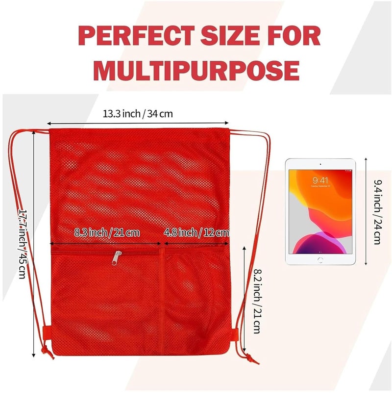 ALASKA ® Air Mesh Drawstring Backpack Bag, Multifunction Mesh Bag for Swimming,Gym, Athlatics, Travelling Clothes, Beach & Multi-Use Travel Backpack - Image 4