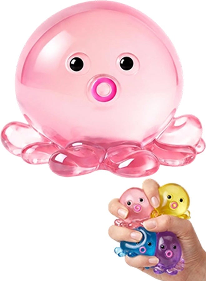 Pink Octopus Sensory Squishy Ball Toy, Calming Stress Relief for Kids & Adults - Image 1