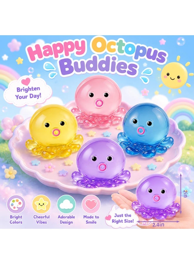 Pink Octopus Sensory Squishy Ball Toy, Calming Stress Relief for Kids & Adults - Image 2