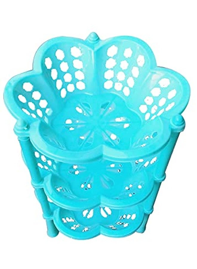 Logro Plastic Stand Rack Vegetable Baskets for Kitchen and Multipurpose Use. (3 Step Rack, Color May Vary) - Image 4