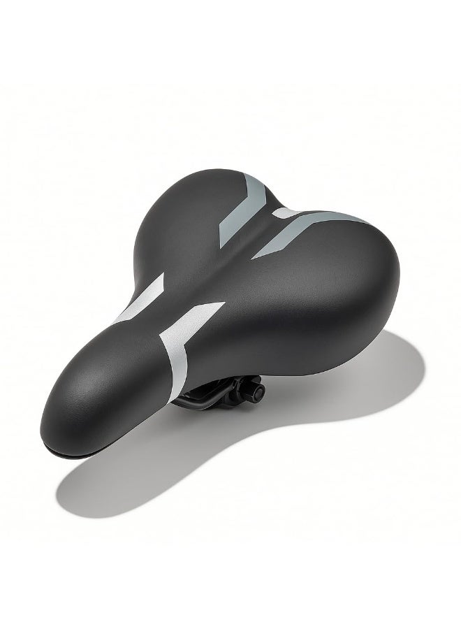 Kids Bicycle Seat Wide Comfort Bike Saddle Dual Shock Absorption Ergonomic Design Thick Cushion Universal Fit 24X15X6 Cm