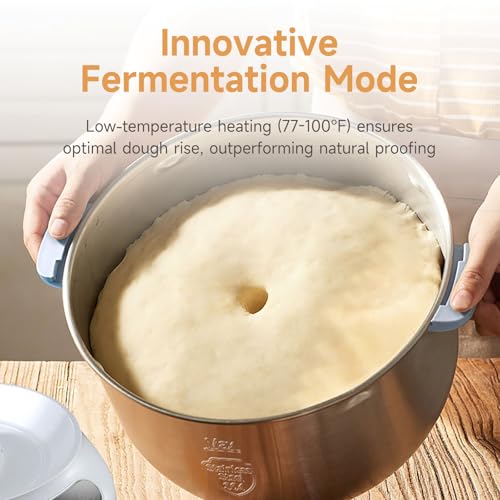 Joydeem Electric Dough Maker with Ferment Function, Microcomputer Timing, Face-up Touch Panel, 7.4Qt, 304 Stainless Steel, JD-HMJ7L - Image 4