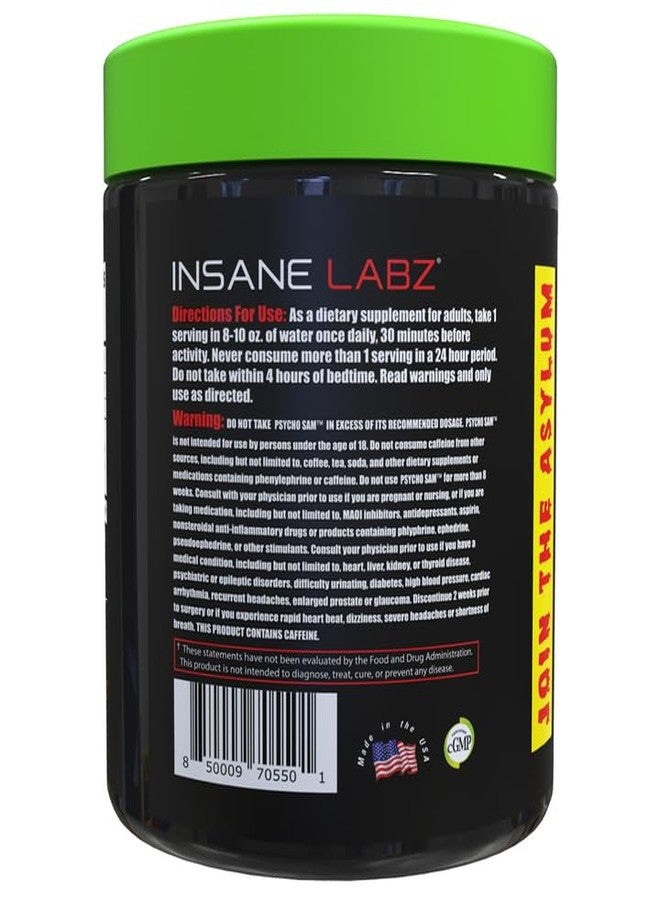 Insane Labz Psycho Sam, High Stimulant Pre Workout Powder, 30 Srvgs (30 Servings (Pack of 1), Fruit Punch - Image 3