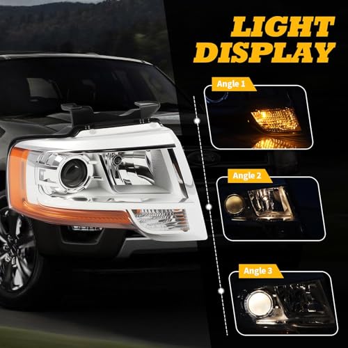 Jecoupoon Passenger Side Halogen Headlight Assembly Compatible with 2015-2017 Expedition Front Right Headlamp Replace FO2503334 - Image 4