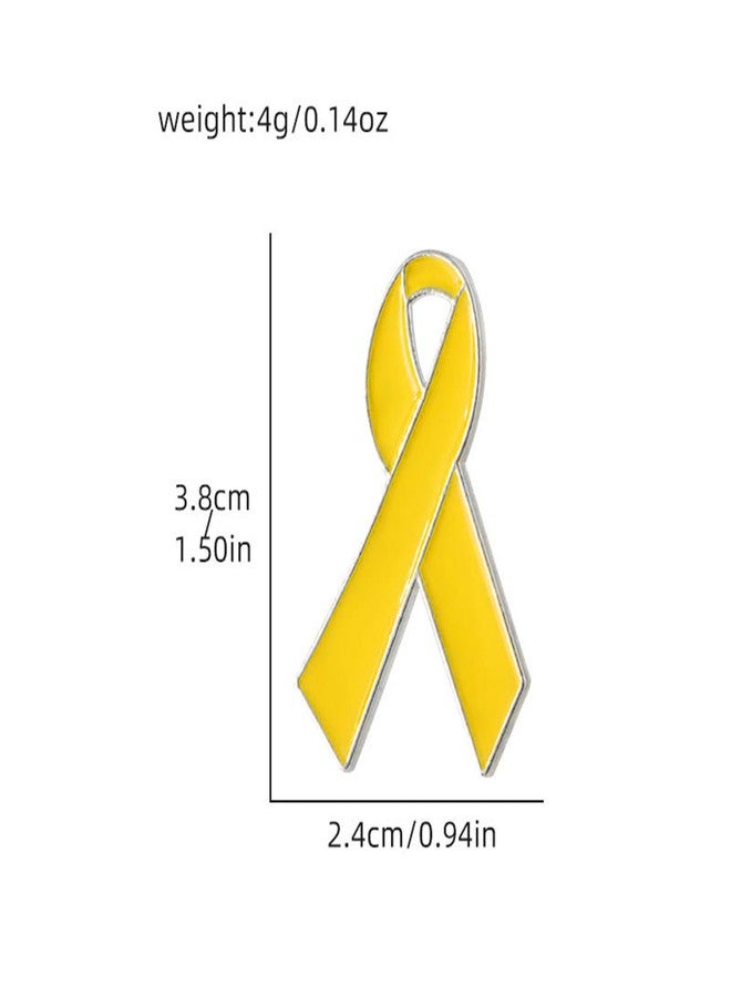 FORUBUS Yellow Ribbon Awareness Brooch Pin – Bring Them Home, Suicide Prevention, Missing Children, Liver Disease Awareness-2pcs - Image 5