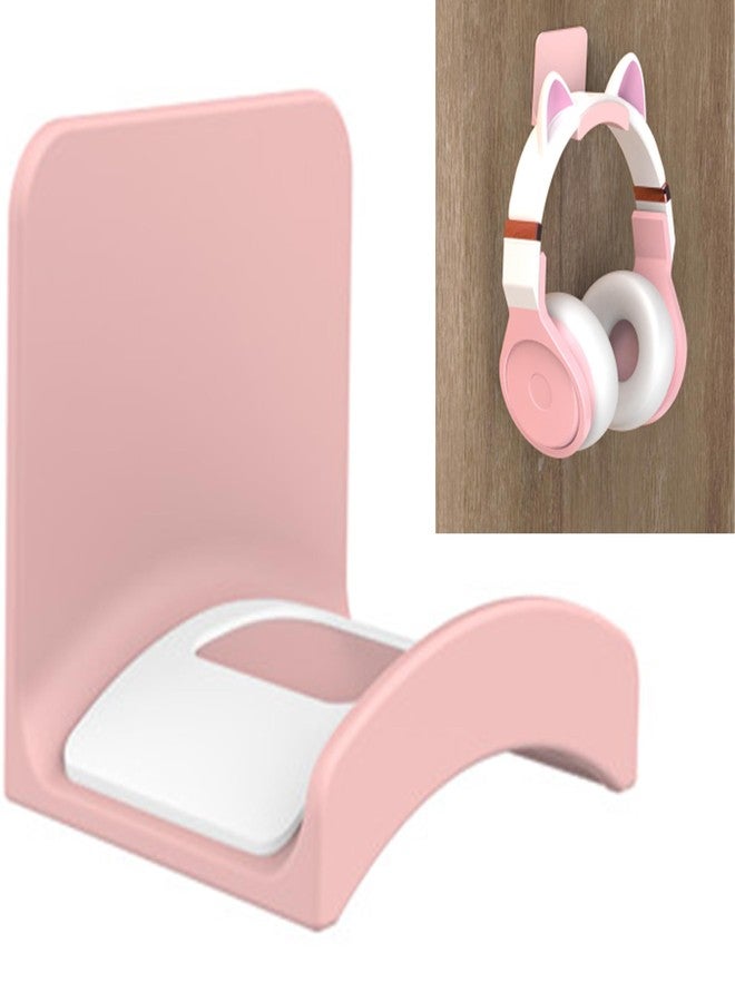 SOKUSIN Headphone Stand Headset Holder - 3M Adhesive Gaming Earphones Hanger, Universal Desk Wall Mount Hook for Most Headphone/Game Controller, Compatible with Sennheiser, Sony, Bose, Beats (Pink)