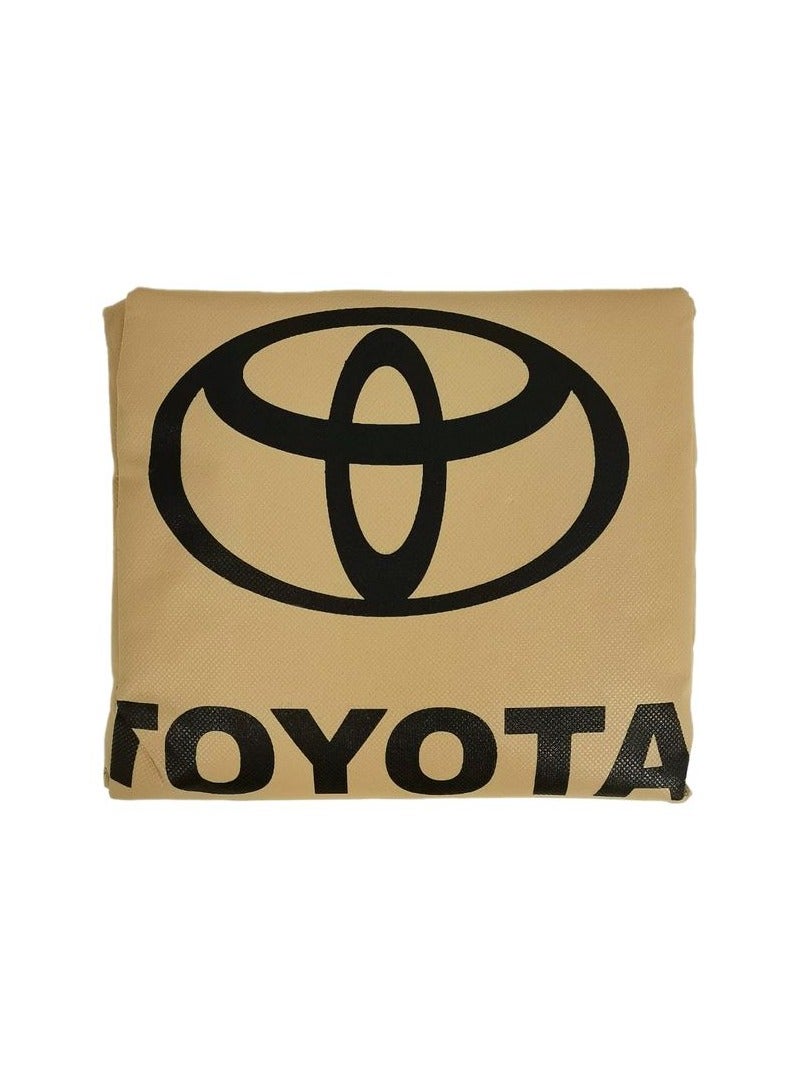TOYOTA Seat Dust Dirt Protection Cover, Extra Protection For Your Seat 2 Pcs Set, Car Seat Cover, Beige - Image 2