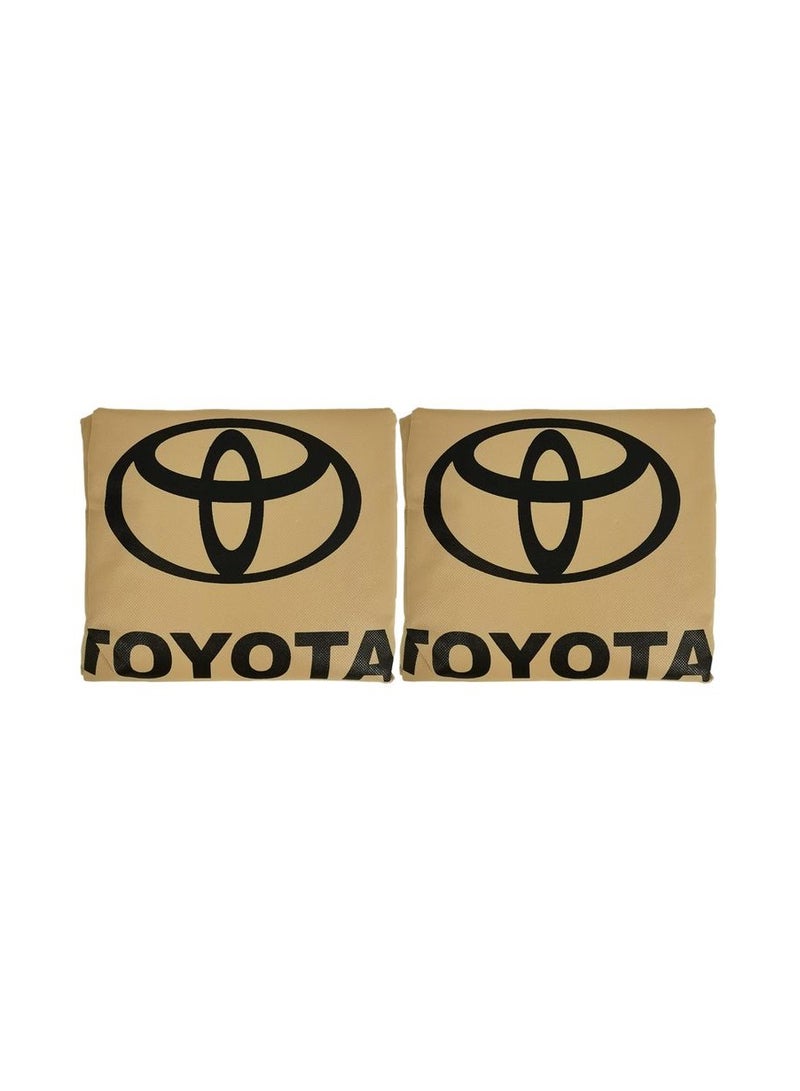 TOYOTA Seat Dust Dirt Protection Cover, Extra Protection For Your Seat 2 Pcs Set, Car Seat Cover, Beige - Image 5