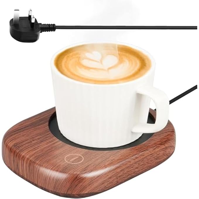 Silk Route Smart Electric Coffee Mug Warmer With 3 Temp Settings  Auto Shut Off Warmer For Coffee Cocoa Milk Tea  Water At HomeOffice 35In Diameter Uk Plug - Image 1