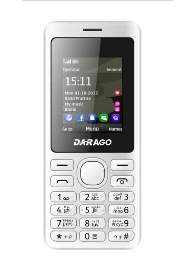 داراغو - D13 ثنائي الشريحة أسود 32 ميجابايت 2G-أبيض - Image 1