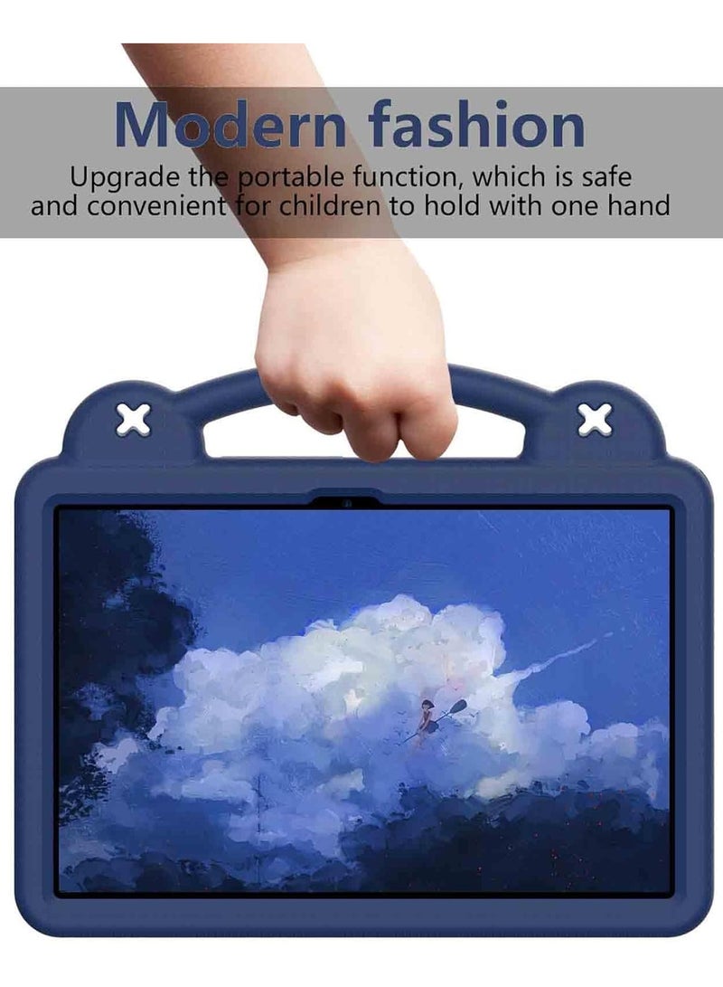 VKL Kids Case Compatible with Xiaomi Redmi Pad Pro 12.1 Inch 2024, Durable Lightweight Shockproof Case with Pen Holder, Handle Stand, Shoulder Strap, Navy Blue - Image 3