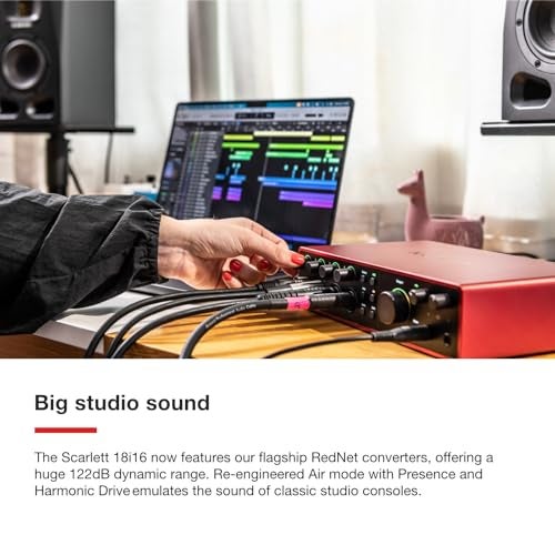 Focusrite Scarlett 18i16 4th Gen USB Audio Interface, for Songwriting, Music Production, Recording, and Podcasting — High-Fidelity, Studio Quality Recording, and All the Software You Need to Record - Image 3