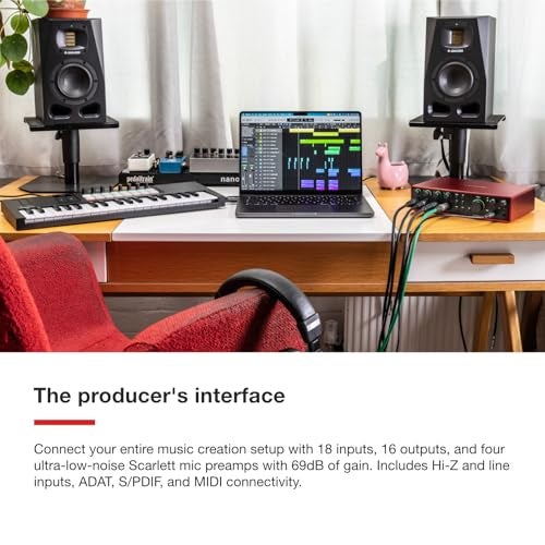 Focusrite Scarlett 18i16 4th Gen USB Audio Interface, for Songwriting, Music Production, Recording, and Podcasting — High-Fidelity, Studio Quality Recording, and All the Software You Need to Record - Image 2