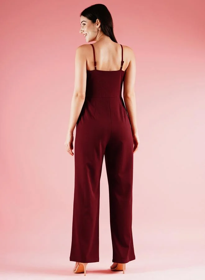 globus Globus Sweetheart Neck Strappy Straight Leg Jumpsuit