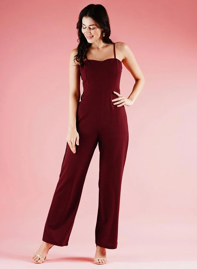 globus Globus Sweetheart Neck Strappy Straight Leg Jumpsuit