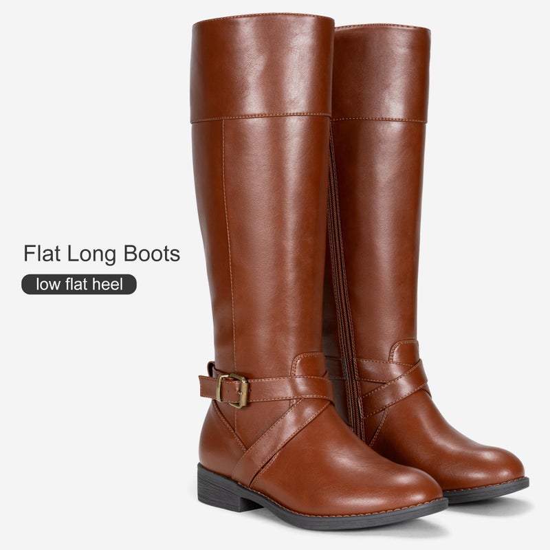 Vepose Women's Knee High Boots, Fashion Riding Tall Boot with Zipper, 948 -Mocha Brown, Size 8 US - Calf Boots (CJY948 Mocha Brown 08) - Image 5