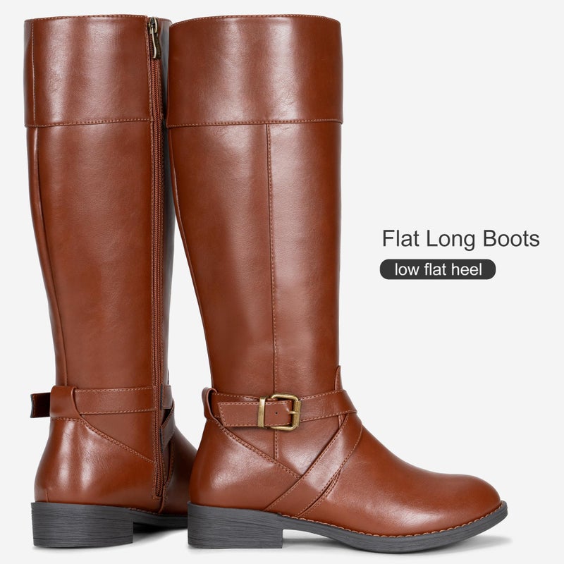 Vepose Women's Knee High Boots, Fashion Riding Tall Boot with Zipper, 948 -Mocha Brown, Size 8 US - Calf Boots (CJY948 Mocha Brown 08) - Image 4