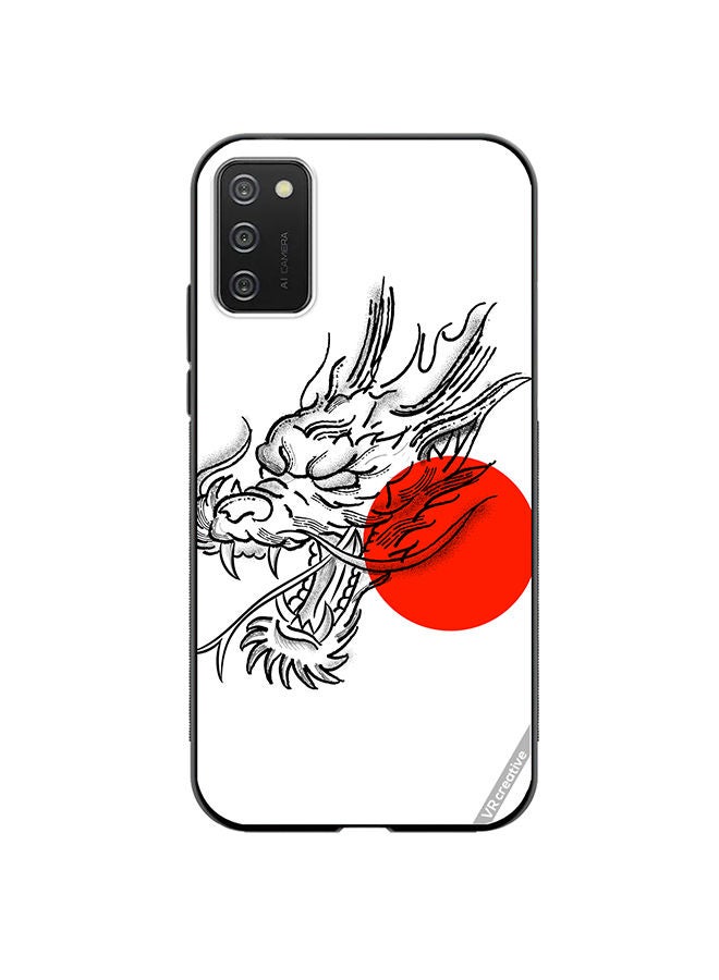 VR CREATIVE Protective Case Cover For Samsung Galaxy A02s Red Dragon Design Multicolour - Image 1