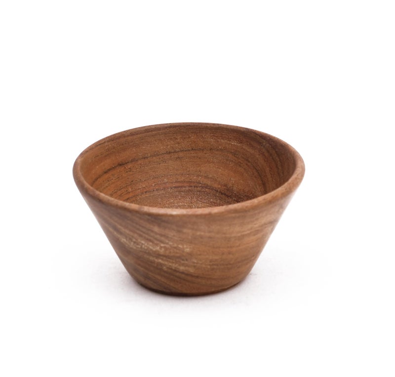 OGGN Natural Acacia Wood Mixing & Serving Bowl, Handmade Wooden Salad Bowls, Antique Soup Serve Ware, Elegant Multipurpose Bowl for Salads, Soups, Snacks (4 X 2 Inch) - Image 4