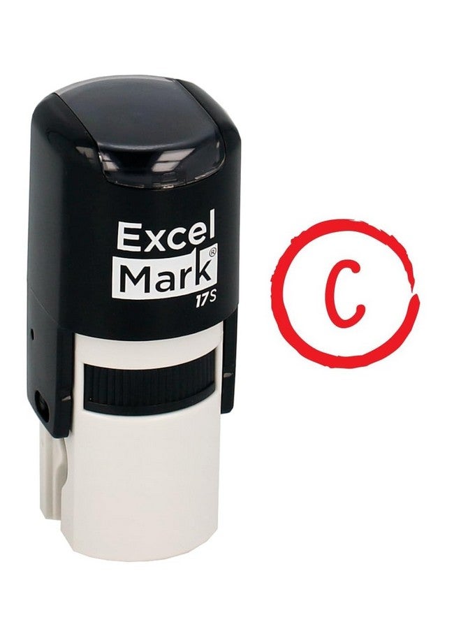 إكسلمارك ختم مدرسي دائري ذاتي الحبر من Excelmark - حبر أحمر - Image 1