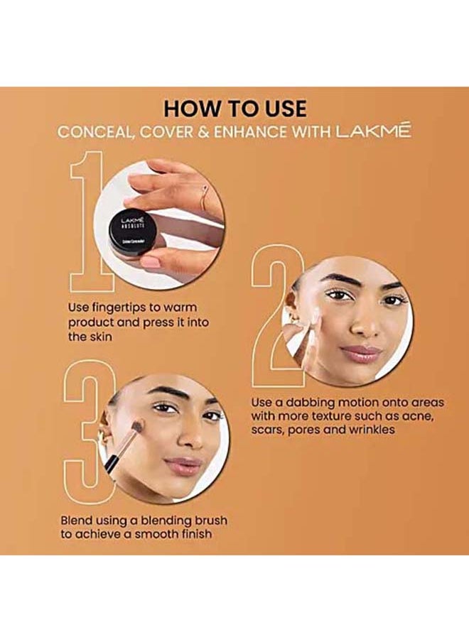 LAKME Absolute Creme Concealer - Evens Out Your Skin, Conceals Dark Spots & Blemishes, 3.9 Grams 24 Beige  - Image 4