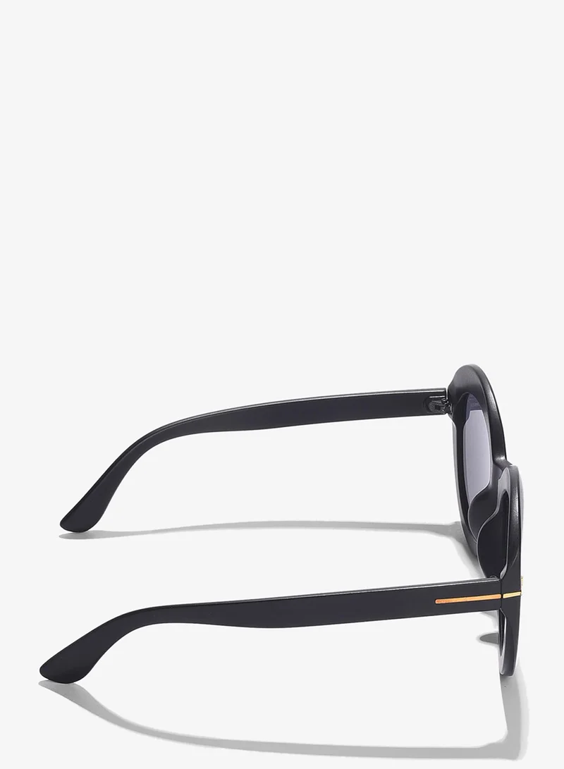Haute Sauce  Black Lens Black Oval Sunglasses for Women | Best Price UAE