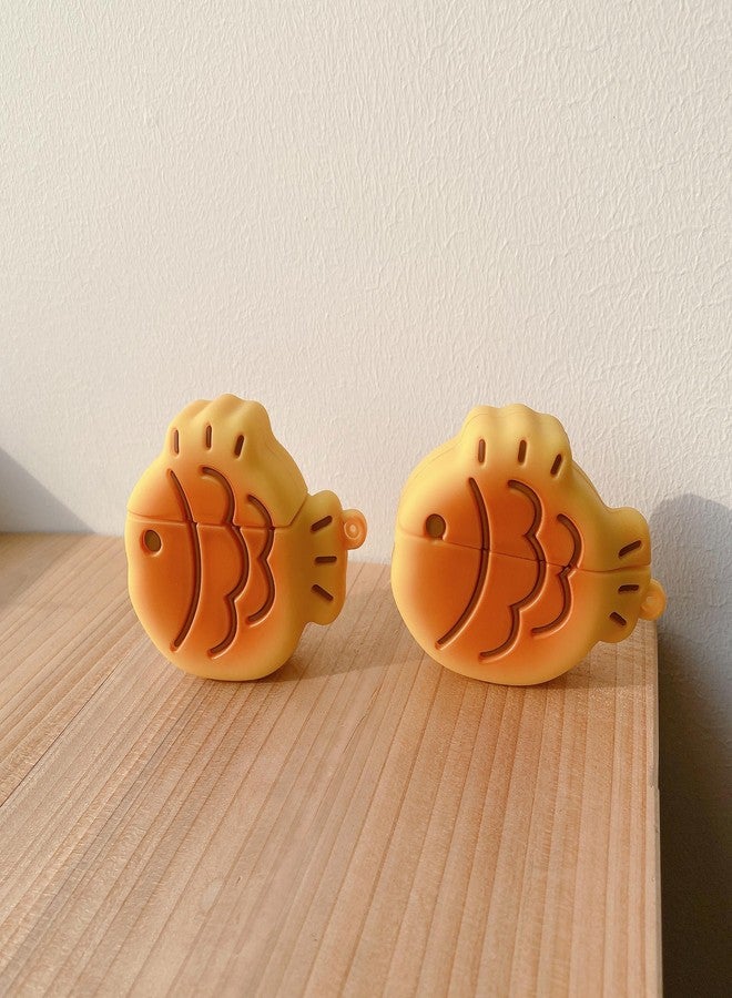 جراب سماعات أذن لسماعات AirPods 4، جراب سيليكون TPU ناعم على شكل بسكويت سمك تاياكي لطيف ومبتكر، غطاء حماية لسماعات AirPods 4 على شكل بسكويت تاياكي، مقاوم للصدمات - Image 4
