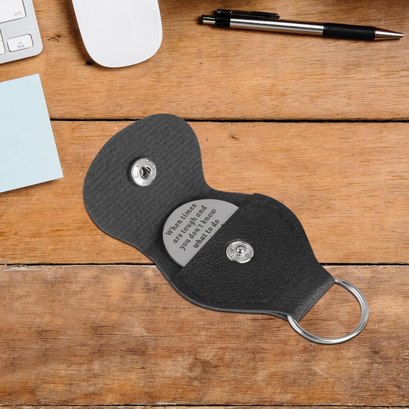 Chambom Pocket Hug Token - Long Distance Relationship Keepsake Double Sided Stainless Steel Inspirational Gift Friends Gifts Graduation Gifts Fatherâ€˜s Day Mothers Day Christmas Gift for Mom with Keychain - Image 4