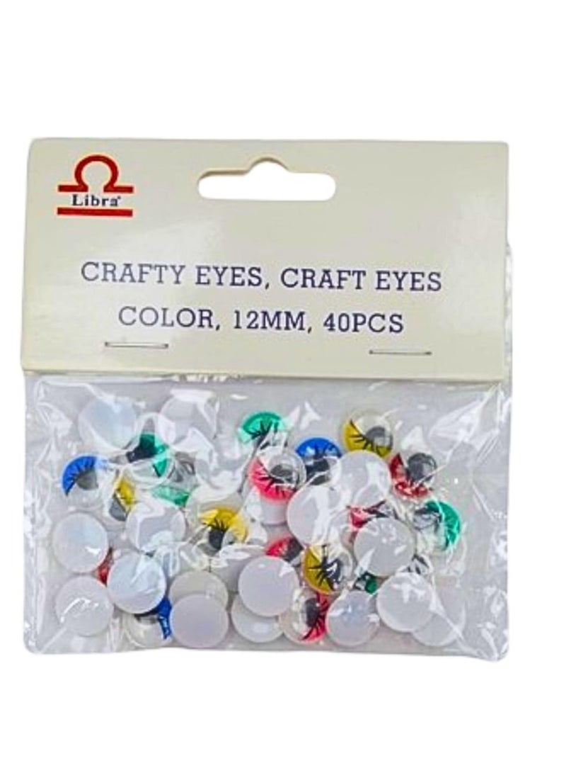Libra CRAFTY EYES CRAFT EYES COLOR 12MM 40PCS - Image 1