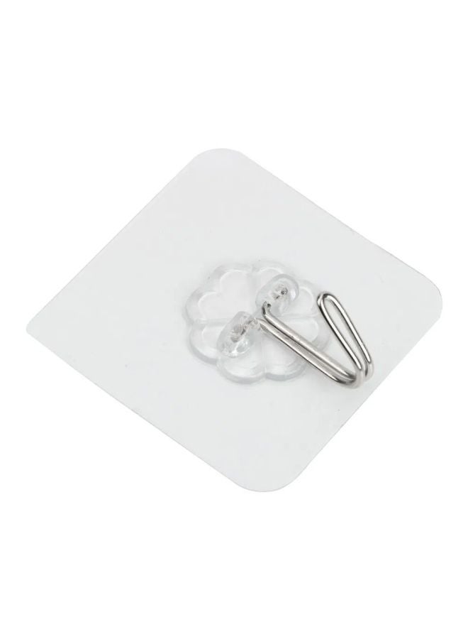 Pack Of 20 Suction Cup Sucker Wall Hook Silver/Clear 3x3x3centimeter - Image 1