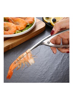 NIBEMINENT Shrimp Prawn Peeler Kitchen Tools Silver 21x3x6.5cm  - Image 5