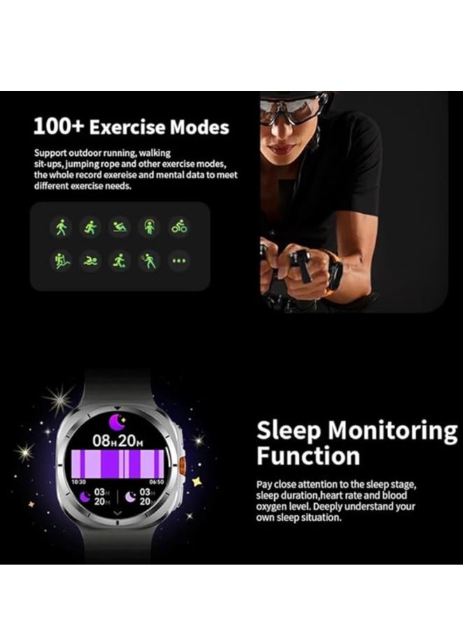 Smart Watch 7 Ultra Men Women NFC Compass IP68 Waterproof Heart Rate SpO2 Sport Smartwatch for Android IOS New (Black)  - Image 5
