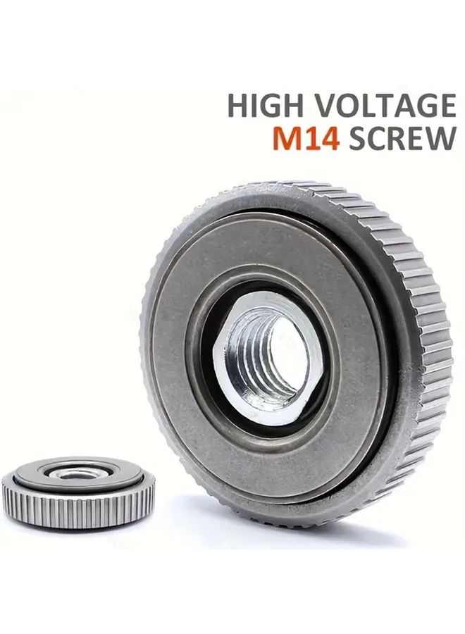 1 Pc M14 Self Locking Pressure Plate Thread Quick Release Nut Clamping Equipment Power Tool Accessory Silver - Image 1
