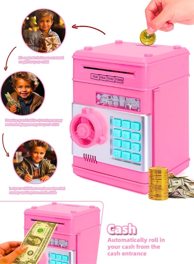 Chase Up Electronic Piggy Bank for Kids with Password – ATM-Style Money Saving Box with Auto Scroll, Fun Coin Bank Gift for Boys & Girls, Assorted Colors - Image 3