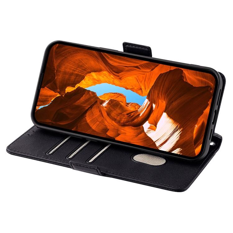 إيروريكس جراب هاتف موتورولا إيدج 60 برو 5G بسلسلة جلدية (أسود) - Image 4