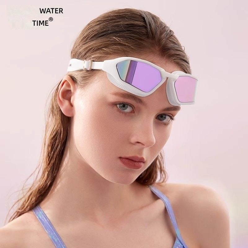 WATERTIME نظارات سباحة نسائية من ووترتايم - عدسات عالية الدقة مقاومة للضباب ومقاومة للماء مع عدسات بوصفة طبية - Image 3