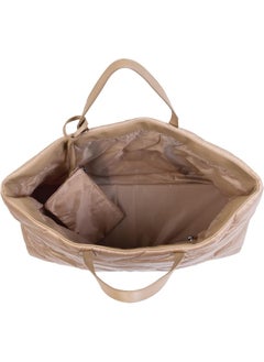 CHILDHOME Family Bag, Changing Travel/Weekend Large Capacity, Detachable Pouch, Quilted Beige  - Image 3