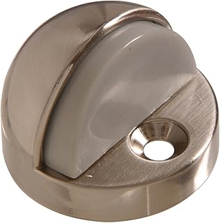 Hardware Essentials 852971 High Dome Floor Door Stops Satin Nickel 1/2"-1" Clearance - Image 1