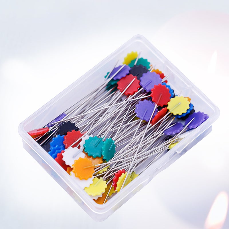 100 pcs DIY Sewing Box Colorful Flat Flower Clothing Accessories for Craft Decoration Quilting - Image 2