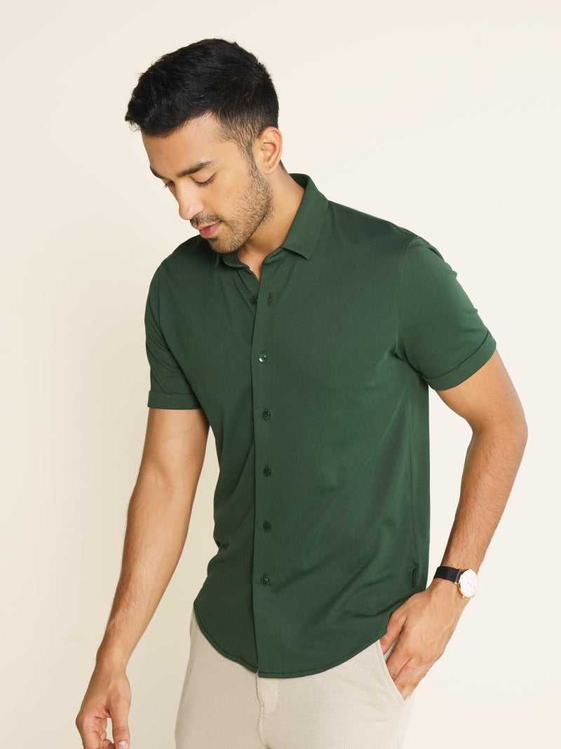 DAMENSCH Constant Cotton Thermoregulating Pique Half Shirts-Pack of 1-Mountain View-Small - Image 5