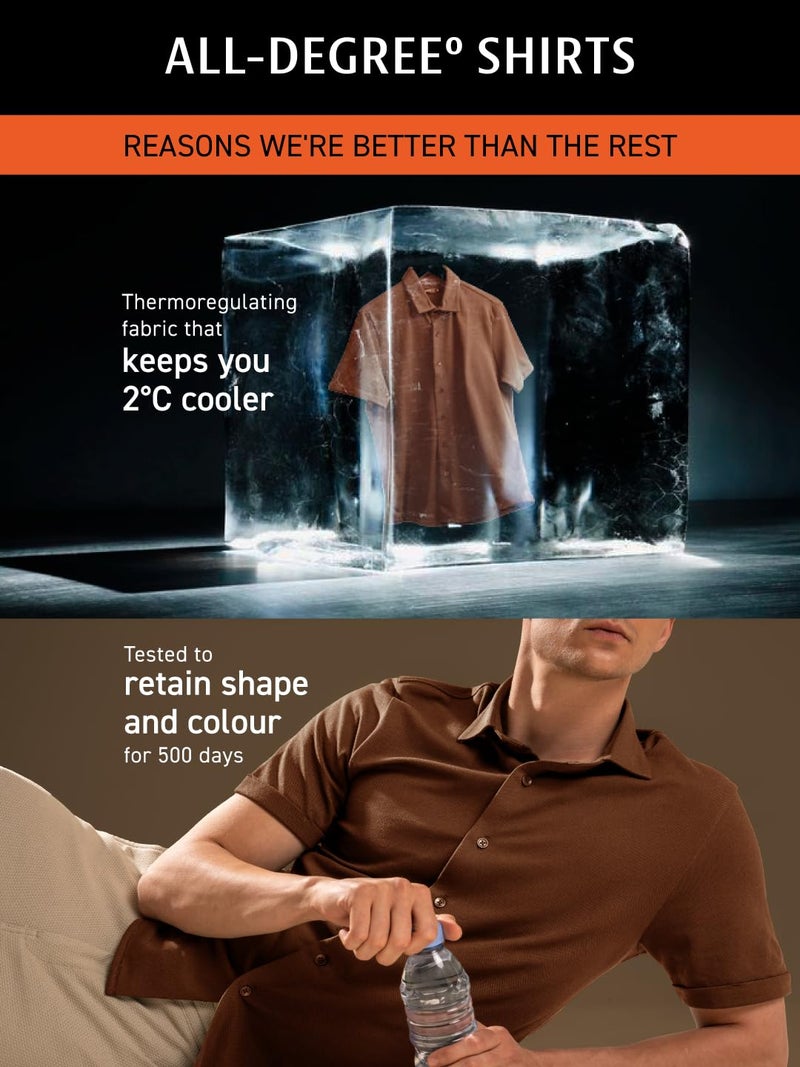 DAMENSCH Constant Cotton Thermoregulating Pique Half Shirts-Pack of 1-Mountain View-Small - Image 3