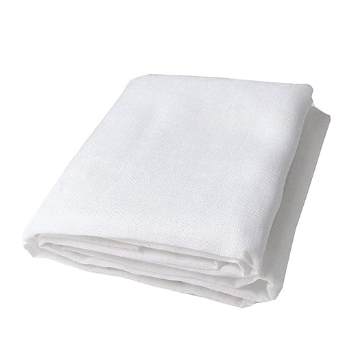 Hometail Hometail Unstitched Plain Cotton Fabric Material for Home Decor Furnishing Curtains Cushions Pillow and Craft Cotton Fabric Material in Meter Unstitch Cotton Fabric by Meter White 1 Meter  - Image 1