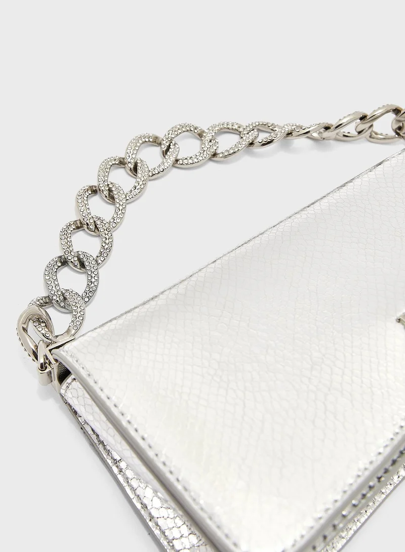 Dune LONDON Bellanne Diamante Flap Over Purse
