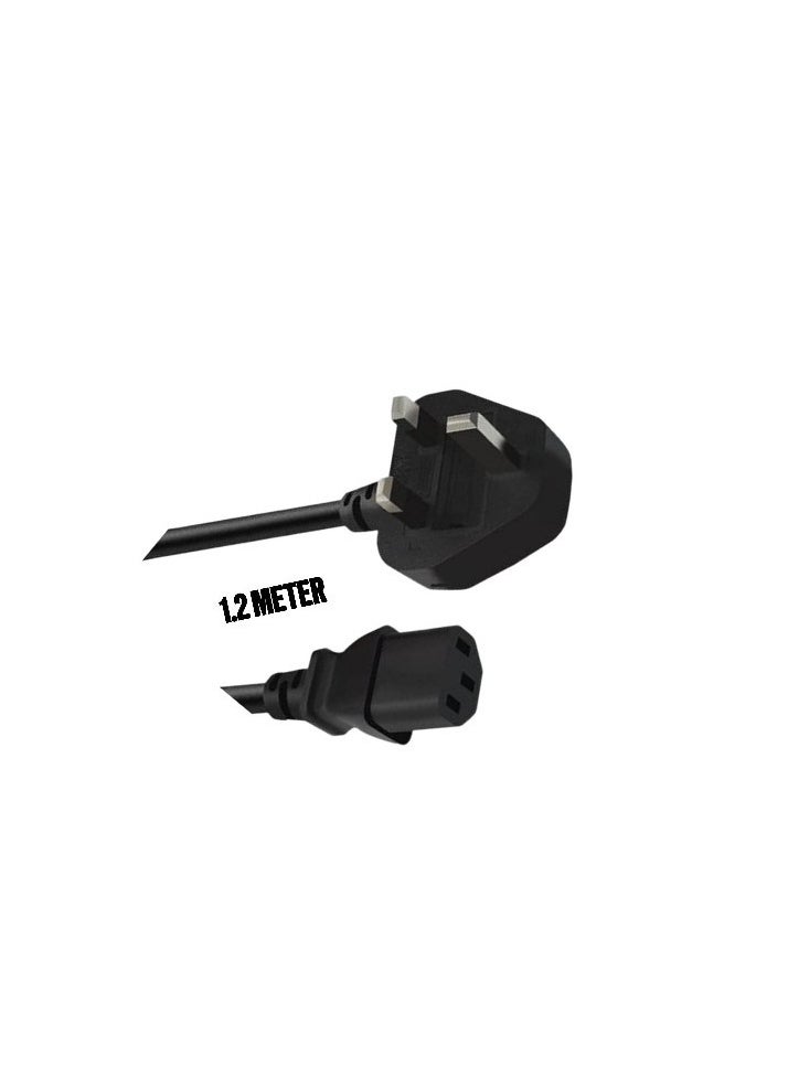ECVV - ECVV [1.2-Meter/ 4-Feet] Power Cord, Desktop Power Cable with Pure Copper Wire, 3 Pin Connector, For | Computers, TVs | Monitors | Replacement Power Cord | - Image 1