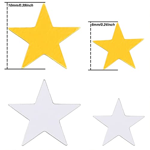 Hestya 60g Star Confetti Glitter Table Confetti Metallic Foil Stars for Christmas Party Wedding Festival Decorations(Gold Silver 60g,10mm and 6mm) - Image 5