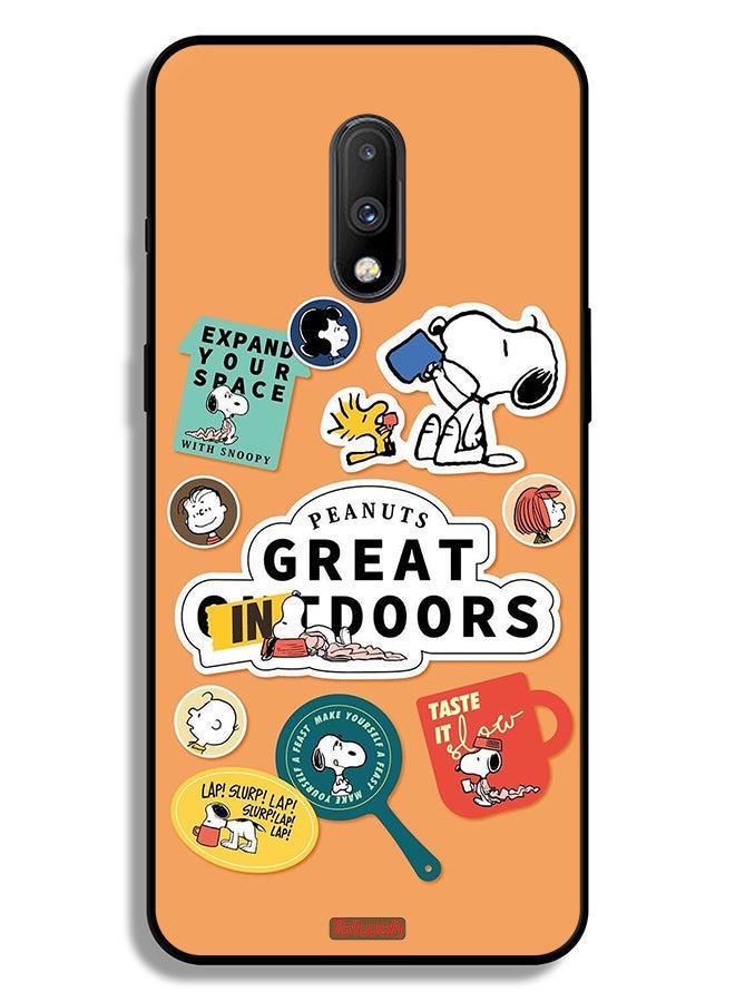 Tolwak OnePlus 7 Protective Case Cover Peanuts Stickers - Image 2