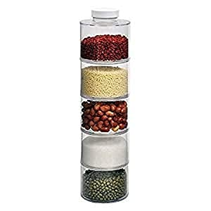 Ritmo 6pcs Spice Jar Pepper Shaker Box Spice Tower Herb Spice Tools Transparent Seasoning Cans Kitchen Rack Condiment Bottles - Image 4