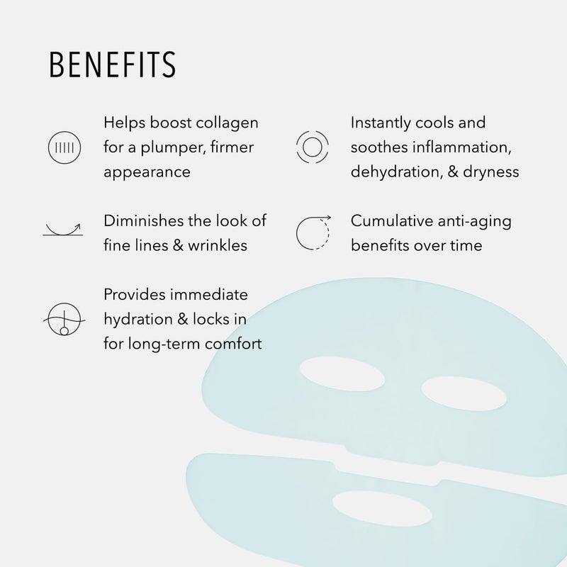 Hydropeptide Polypeptide Collagel+ Plus Face Mask, Line Lifting Hydrogel Peptide Facial Treatments, 4 Count - Image 3