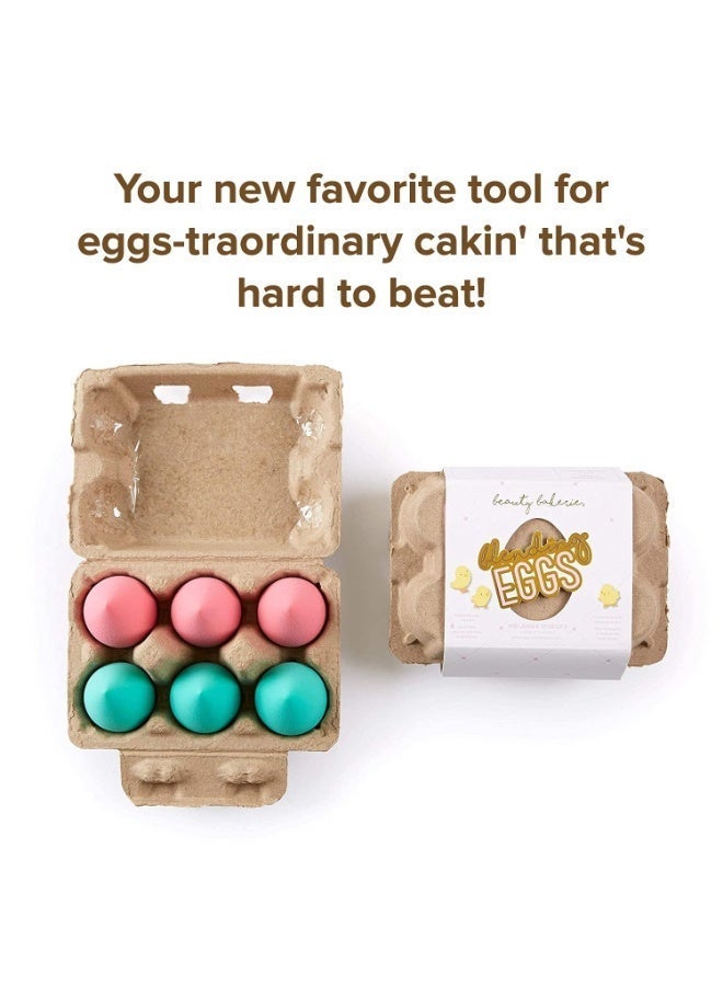 6-Pack Makeup Sponge Set in Cute Egg Carton | Soft Beauty Blenders for Flawless Blending & Foundation Application | Multi-Color Cosmetic Sponges - Image 4